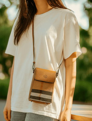 Crossbody Checkered Mini Bag